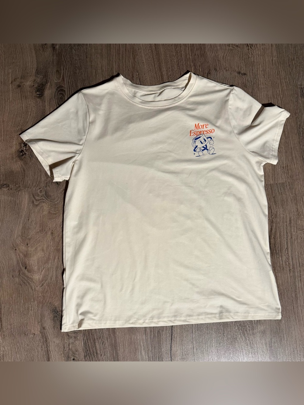 SHEIN Cream 'More Espresso' Short Sleeve Graphic Tee